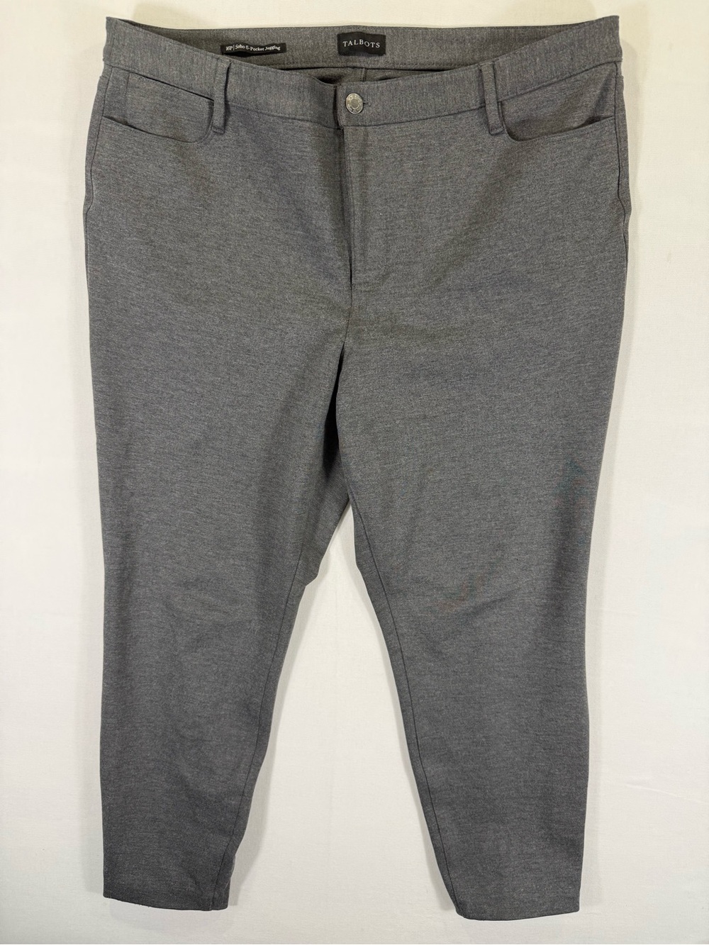 Talbots Gray Stretch Ponte Leggings with Belt Loops